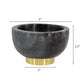 A&B Home Britton 4" Bundle of 54 Set Of Two Round Metallic Copper Base With Black Marble Serving Bowl