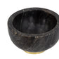 A&B Home Britton 4" Bundle of 54 Set Of Two Round Metallic Copper Base With Black Marble Serving Bowl