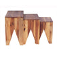 A&B Home Bundle of 5 Ayra Set of Three Wooden Rectangular Side Tables