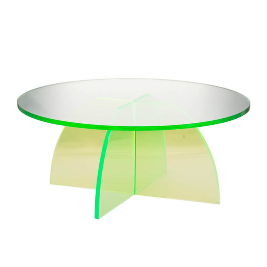 A&B Home Callie 30" x 13" Bundle of 3 Round Green Acrylic Coffee Table