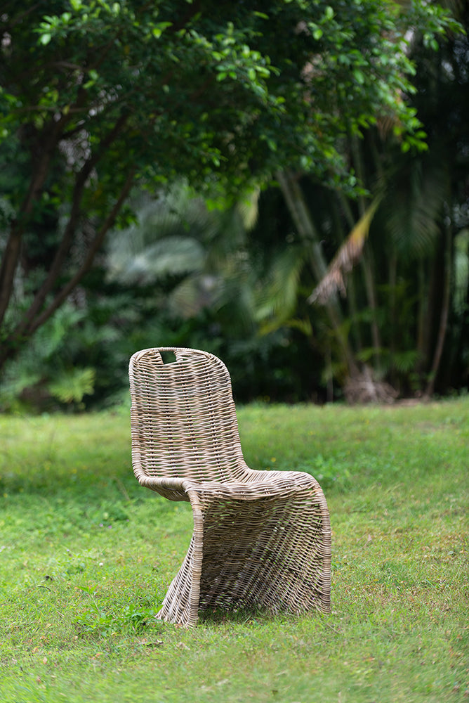 A&B Home Cardenas 20" x 37" Bundle of 9 Natural Gray Wash Rattan Chair