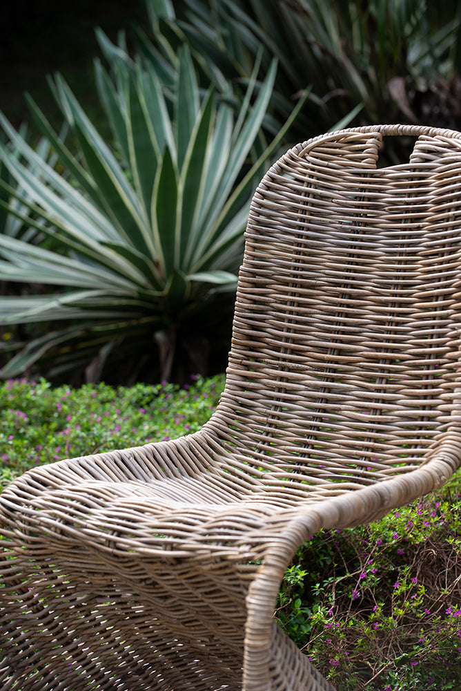 A&B Home Cardenas 20" x 37" Bundle of 9 Natural Gray Wash Rattan Chair