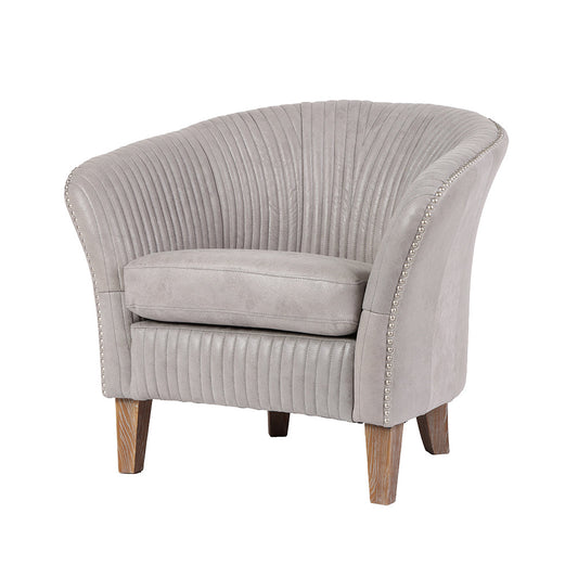 A&B Home Carina 33" x 28" Bundle of 3 Gray With Soft Gold Nail Heads On Birch Wood Legs Chair