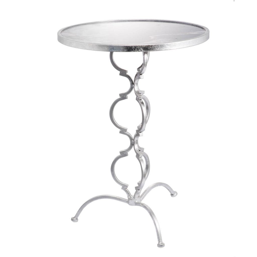 A&B Home Chairman 17" x 24" Bundle of 17 Round Silver Side Table