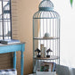 A&B Home Charlotte 26" x 67" Bundle of 9 Birdcage Antique Nickel Metal Frame Three-Tiered Shelves