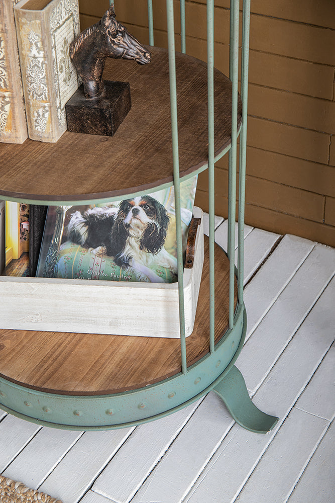 A&B Home Charlotte 26" x 67" Bundle of 9 Birdcage Antique Nickel Metal Frame Three-Tiered Shelves