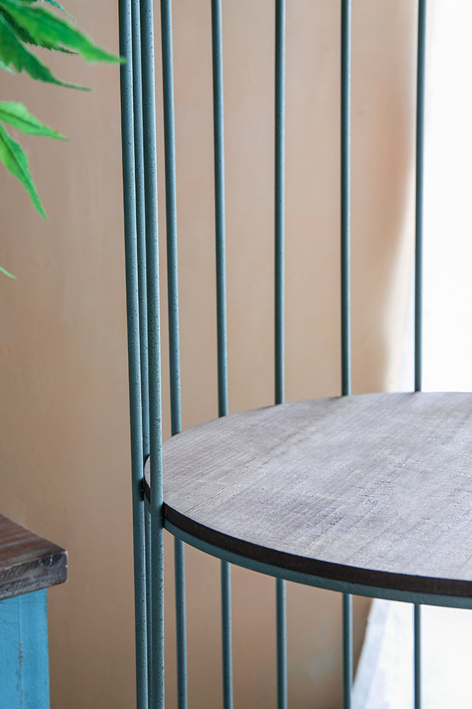 A&B Home Charlotte 26" x 67" Bundle of 9 Birdcage Antique Nickel Metal Frame Three-Tiered Shelves