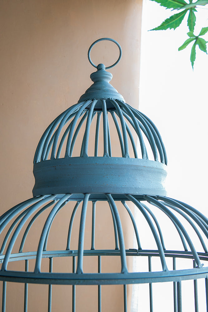 A&B Home Charlotte 26" x 67" Bundle of 9 Birdcage Antique Nickel Metal Frame Three-Tiered Shelves