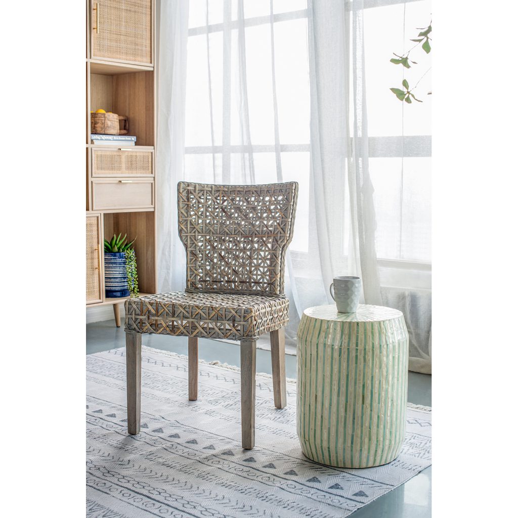 A&B Home Condro 22" x 34" Bundle of 16 Weathered Gray Woven Fabric Chair