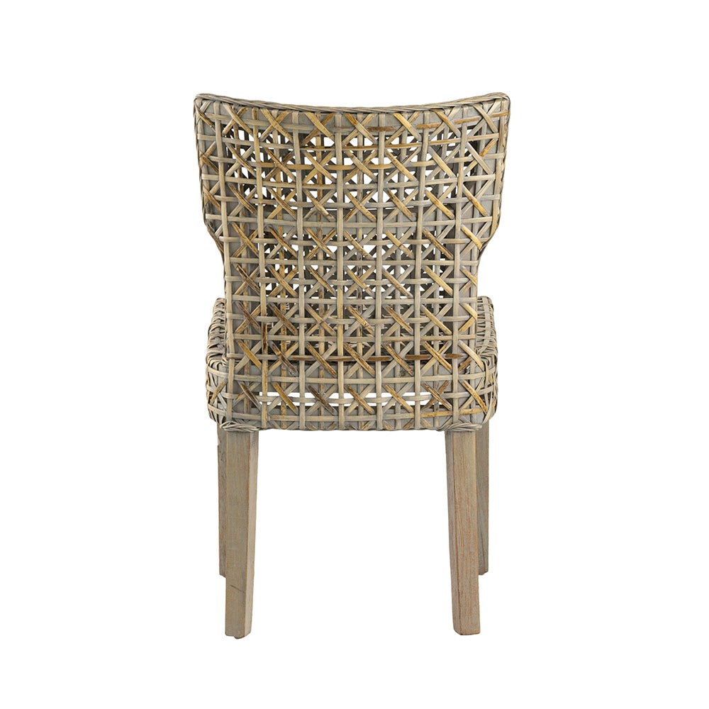 A&B Home Condro 22" x 34" Bundle of 16 Weathered Gray Woven Fabric Chair