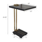 A&B Home Darush 13" x 22" Bundle of 10 C-Shaped Black Marble With Gold Accent Side Table