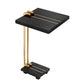 A&B Home Darush 13" x 22" Bundle of 12 C-Shaped Black Marble With Gold Accent Side Table