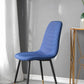 A&B Home Fausta 17" x 35" Set of Four Bundle of 8 Blue Dining Chairs With Sleek Black Metallic Legs