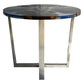 A&B Home Gales Palisander 36" x 30" Bundle of 4 Round Marble Tabletop With Stainless Steel Legs Dining Table