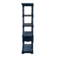 A&B Home Gerald 51" x 82" Bundle of 3 Rectangular Four-Tier Navy Blue Distressed Double Drawers Shelving