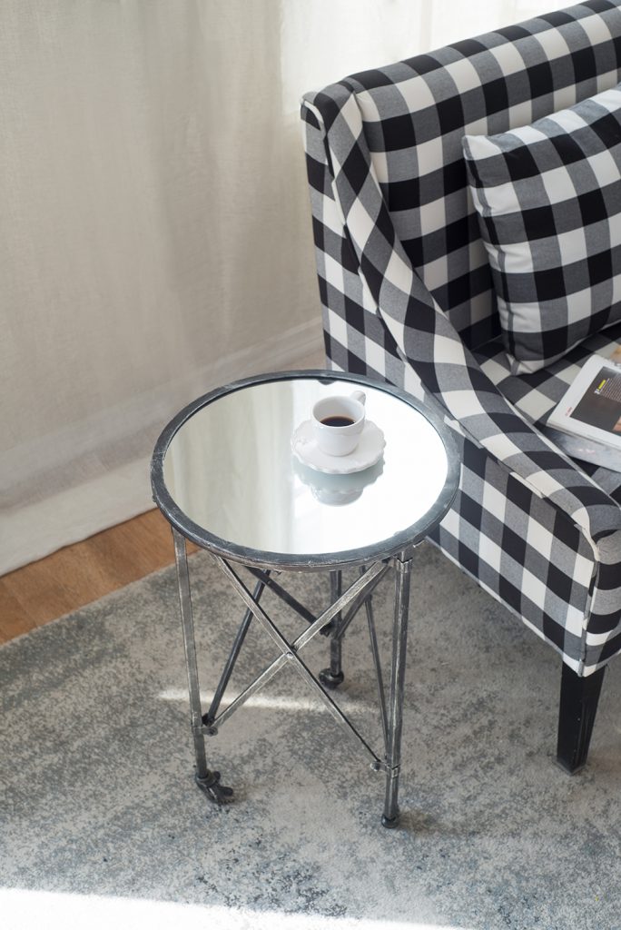 A&B Home Gilbert 17" x 27" Bundle of 24 Round Antique Silver Frame Rolling Side Table With Glass Tabletop