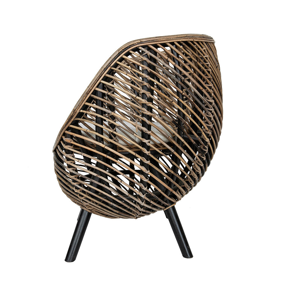 A&B Home Gogo 30" x 31" Bundle of 9 Round Shape Brown Rattan Chair