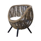 A&B Home Gogo 30" x 31" Bundle of 9 Round Shape Brown Rattan Chair