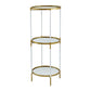 A&B Home Hannes 6" x 40" Bundle of 13 Round 3-Tier Gold and White Shelving