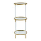 A&B Home Hannes 6" x 40" Bundle of 13 Round 3-Tier Gold and White Shelving