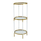 A&B Home Hannes 6" x 40" Bundle of 15 Round 3-Tier Gold and White Shelving