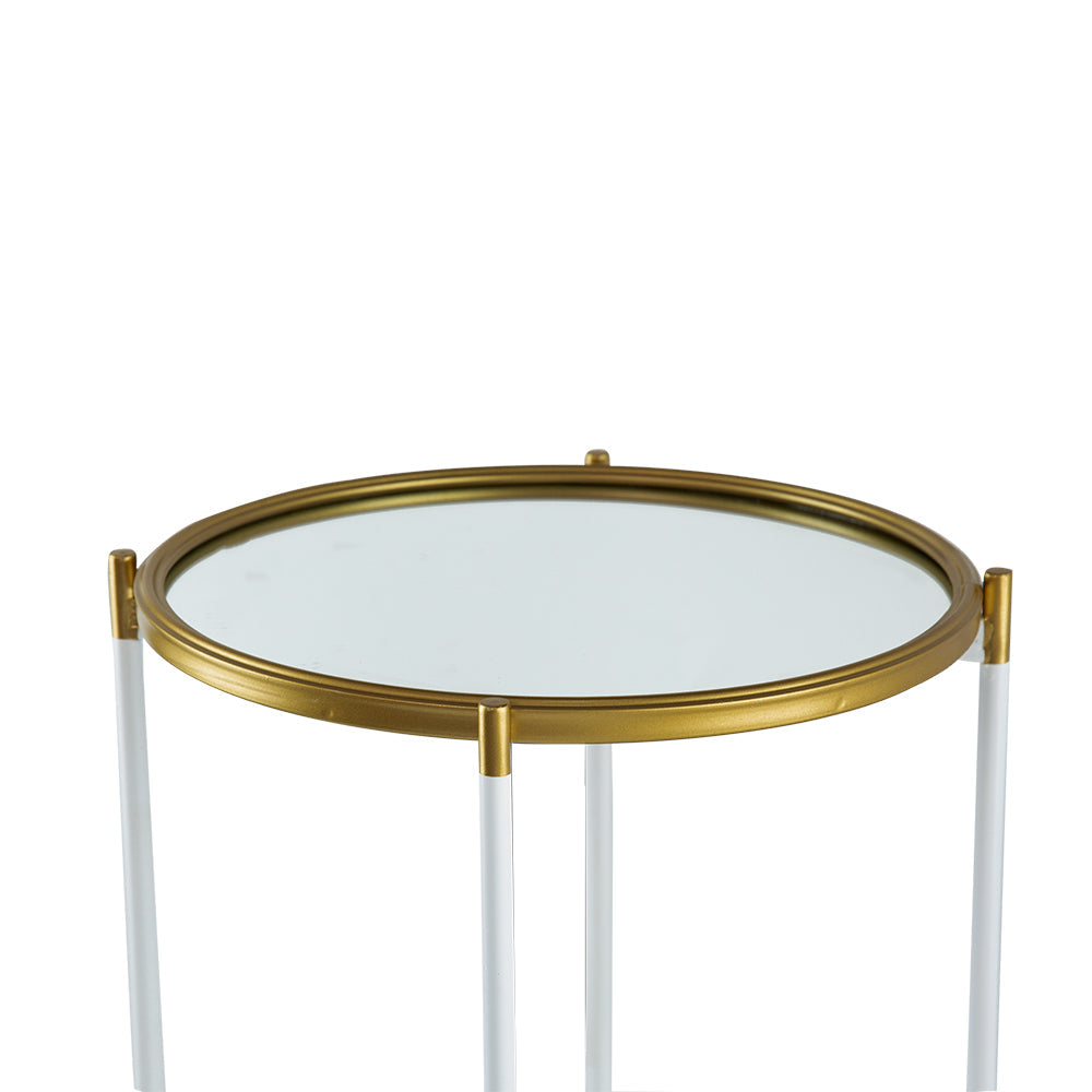 A&B Home Hannes 6" x 40" Bundle of 15 Round 3-Tier Gold and White Shelving