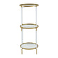 A&B Home Hannes 6" x 40" Bundle of 15 Round 3-Tier Gold and White Shelving