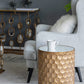 A&B Home Imelda 17" x 20" Bundle of 18 Drum-Shaped Bronze Metal Side Table With Honeycomb Pattern