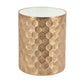 A&B Home Imelda 17" x 20" Bundle of 18 Drum-Shaped Bronze Metal Side Table With Honeycomb Pattern