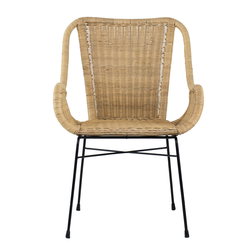 A&B Home Januar 26" x 34" Bundle of 12 Light Brown Rattan Chair