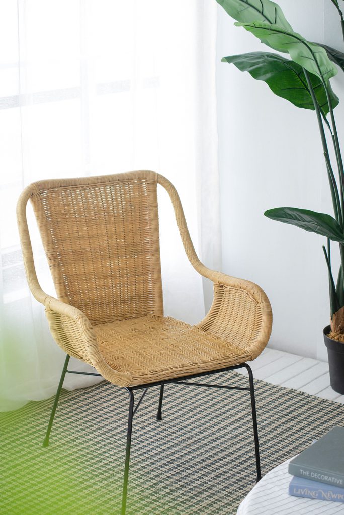 A&B Home Januar 26" x 34" Bundle of 12 Light Brown Rattan Chair