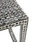 A&B Home Janus Set of 2 Bundle of 9 Gray and Ivory Rectangular Graphic Pattern Nested Table