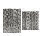 A&B Home Janus Set of 2 Bundle of 9 Gray and Ivory Rectangular Graphic Pattern Nested Table