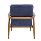 A&B Home Kuhn 27" x 32" Bundle of 3 Navy Blue Channel Stitch Leather Chair