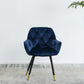 A&B Home Luppino 24" x 34" Set of Two Bundle of 7 Tufted Blue Velvet Dining Chairs