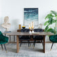 A&B Home Luppino 24" x 34" Set of Two Bundle of 7 Tufted Green Velvet Dining Chairs