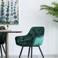 A&B Home Luppino 24" x 34" Set of Two Bundle of 7 Tufted Green Velvet Dining Chairs