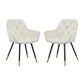 A&B Home Luppino 24" x 34" Set of Two Bundle of 7 Tufted White Velvet Dining Chairs