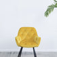 A&B Home Luppino 24" x 34" Set of Two Bundle of 7 Tufted Yellow Velvet Dining Chairs