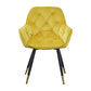 A&B Home Luppino 24" x 34" Set of Two Bundle of 7 Tufted Yellow Velvet Dining Chairs