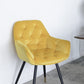 A&B Home Luppino 24" x 34" Set of Two Bundle of 7 Tufted Yellow Velvet Dining Chairs