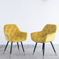 A&B Home Luppino 24" x 34" Set of Two Bundle of 7 Tufted Yellow Velvet Dining Chairs