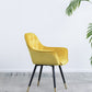 A&B Home Luppino 24" x 34" Set of Two Bundle of 7 Tufted Yellow Velvet Dining Chairs