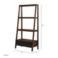 A&B Home Marcia 32" x 68" Bundle of 5 Dark Brown Ladder Shelf