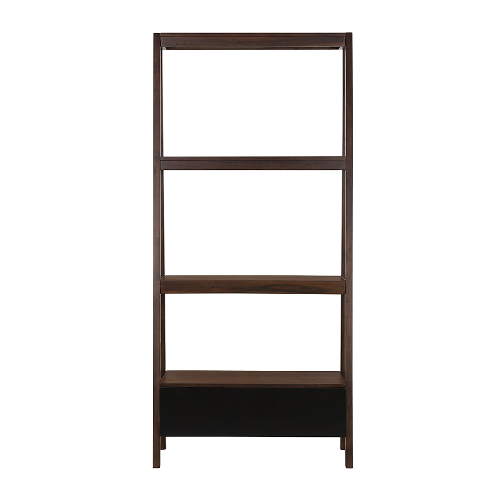 A&B Home Marcia 32" x 68" Bundle of 5 Dark Brown Ladder Shelf