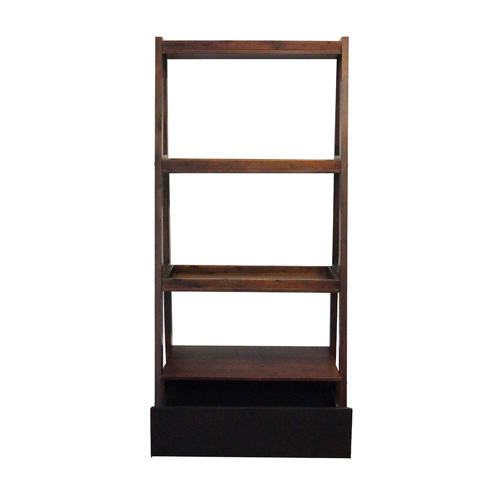 A&B Home Marcia 32" x 68" Bundle of 5 Dark Brown Ladder Shelf