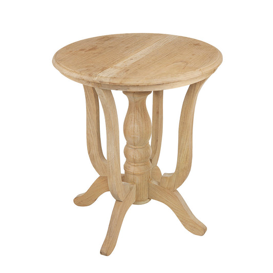 A&B Home Marion 24" x 28" Bundle of 12 Round Wood Tabletop With Side Table