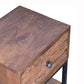 A&B Home Mateo 16" x 22" Bundle of 7 Wood Tabletop With Black Bedside Table