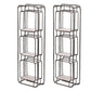 A&B Home Metro 12" x 36" Bundle of 26 Two Antique Nickel Metal Frame Three-Tiered Wood Shelves