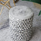 A&B Home Metro Garden 13" x 18" Bundle of 21 Round Black and White Geometric Design Pedestal Stool